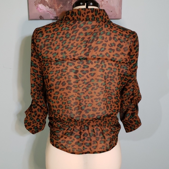 Mine...Sheer, leopard print shirt - Picture 3 of 13